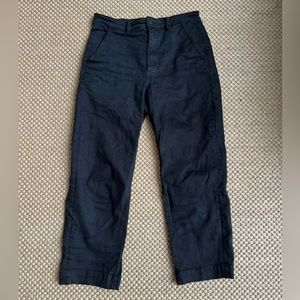 Everlane straight leg crop pants in black